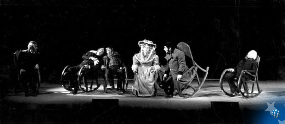 1960. Narodno pozorište, Sarajevo. „Mrtve duše" (Gogolj/Adamov), režija: Boro Drašković